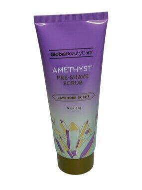 Global Beauty Care Amethyst Pre Shave Scrub Lavender 5oz Exfoliating